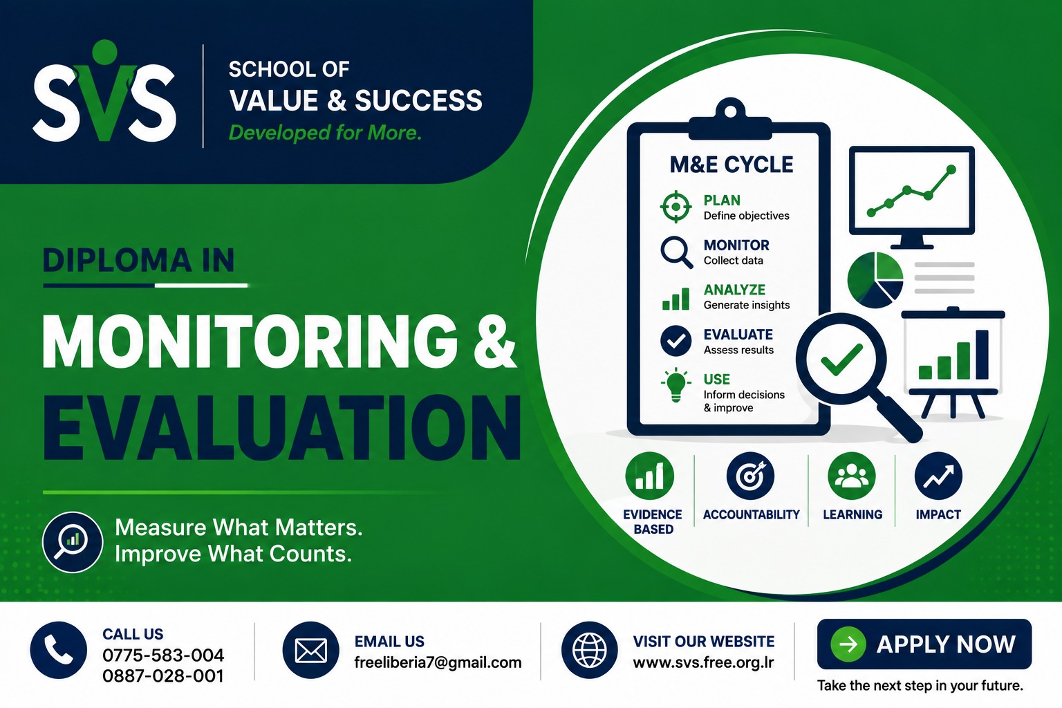 DIPLOMA IN MONITORING & EVALUATION