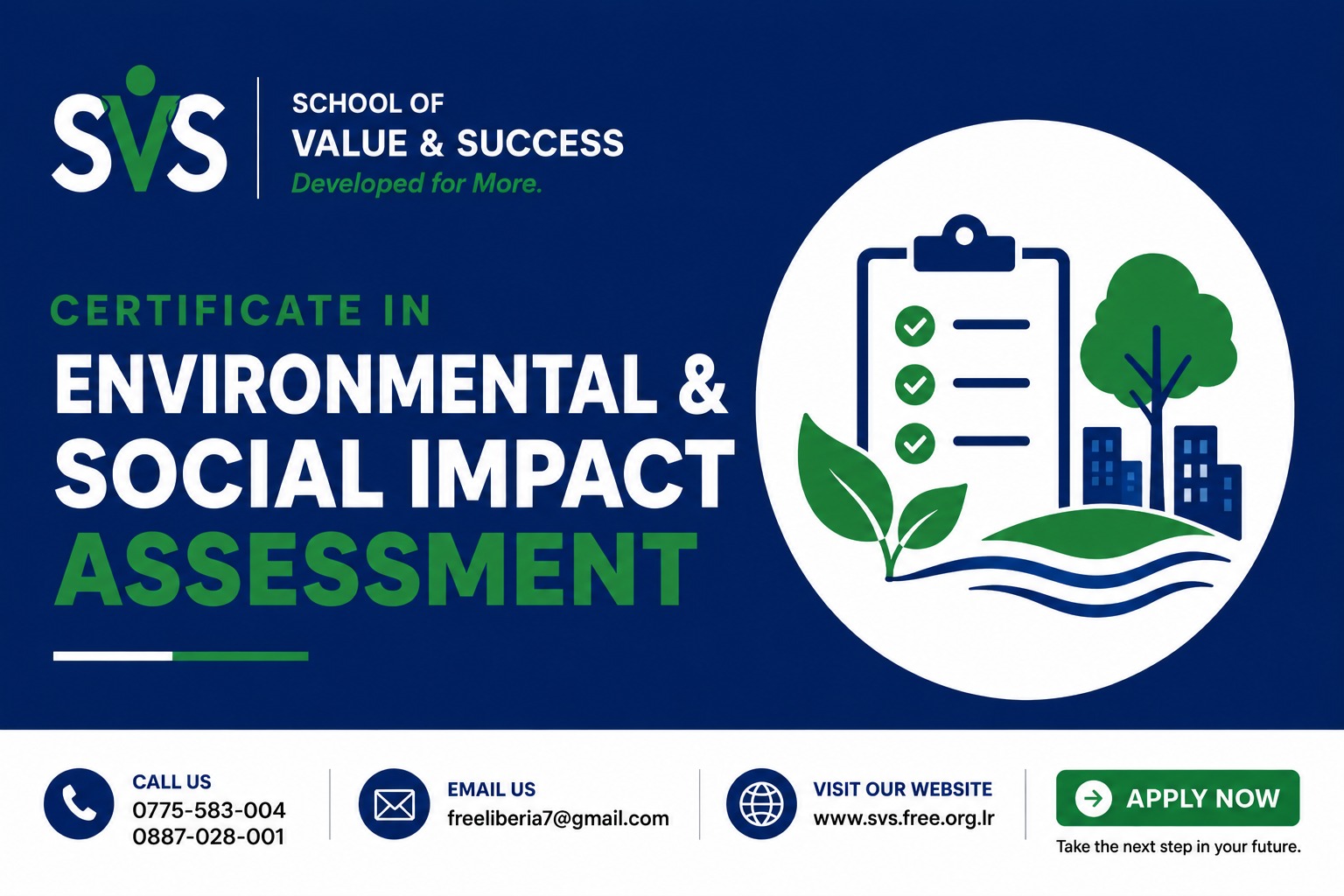 CERTIFICATE IN ENVIRONMENTAL & SOCIAL IMPACT ASSESSMENT