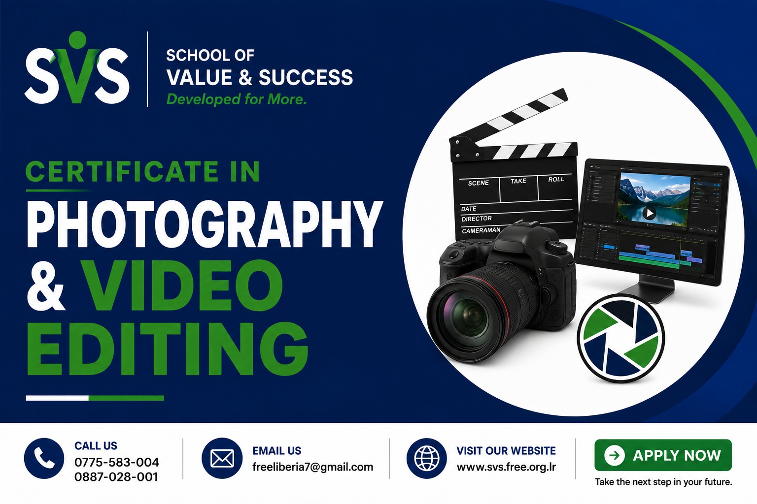 CERTIFICATE IN PHOTOGRAPHY & VIDEO EDITING